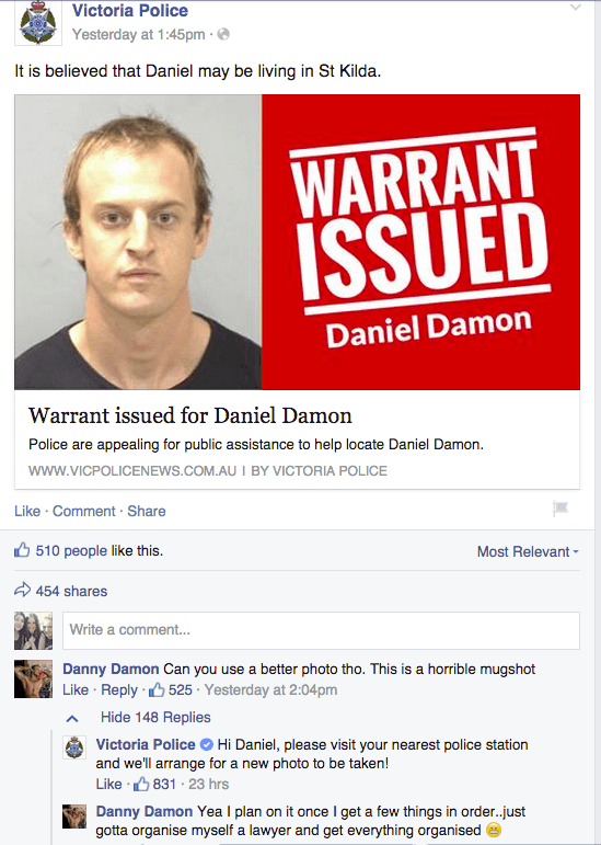 Imagen - Un fugitivo se r&iacute;e de la polic&iacute;a en Facebook