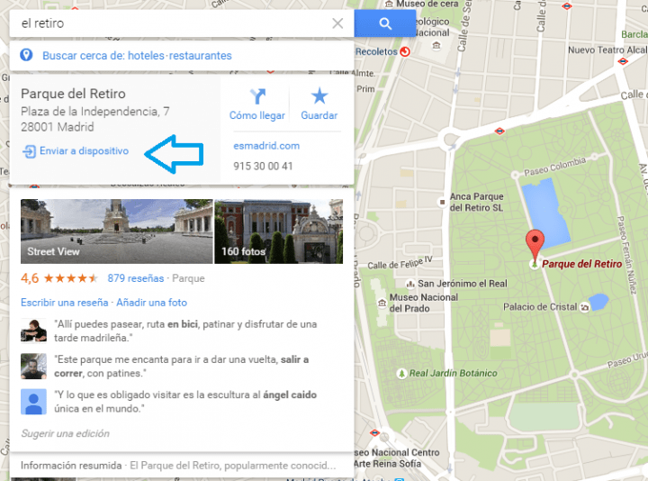 Imagen - Google Maps ya permite enviar direcciones del PC al m&oacute;vil