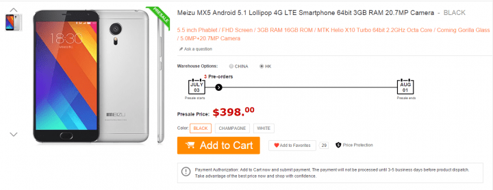 Imagen - Comprar el Meizu MX5 desde Espa&ntilde;a