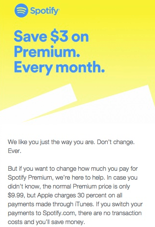 Imagen - Spotify es más caro para los usuarios de iTunes