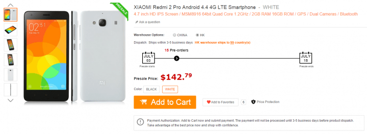 Imagen - Comprar Xiaomi Redmi 2 Pro desde Espa&ntilde;a