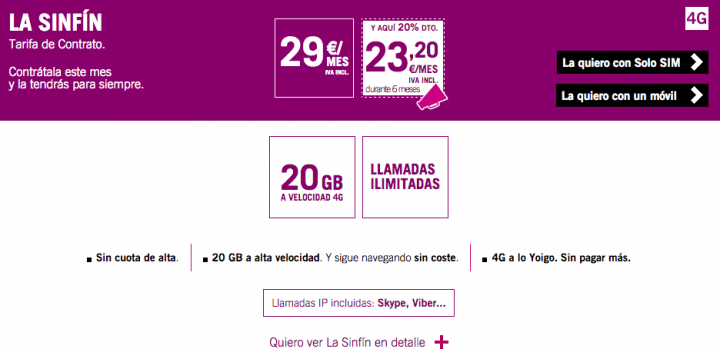 Imagen - Yoigo eliminará la tarifa SinFín en septiembre