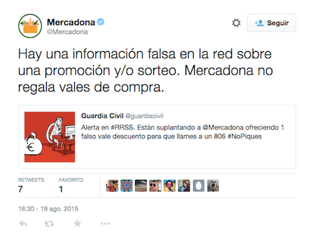 Imagen - Otro fraude de vales de Mercadona circula por WhatsApp
