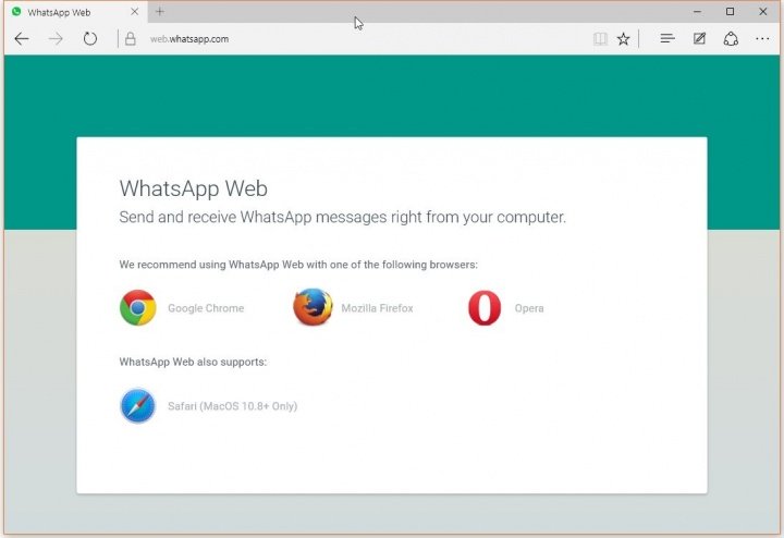 Imagen - Cómo usar WhatsApp Web en Internet Explorer o Microsoft Edge