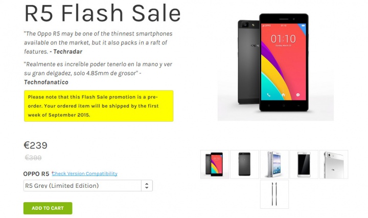 Imagen - Compra ya el Oppo R5 por 160 euros menos