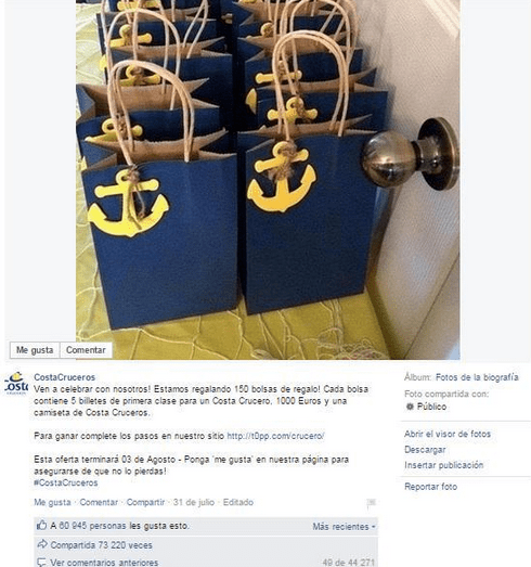 Imagen - Cuidado con el masivo de cruceros gratis en Facebook