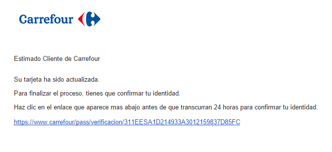 Imagen - Cuidado con los falsos emails de Carrefour
