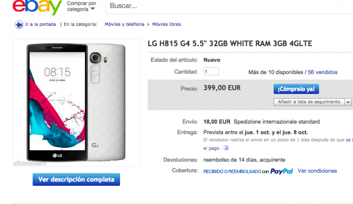 Imagen - El LG G4 ya se puede adquirir por 399 euros