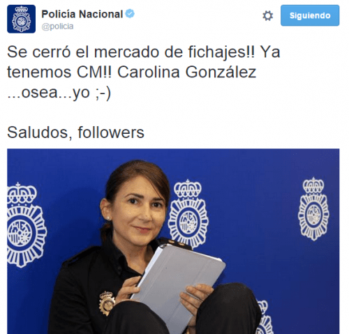 Imagen - La Polic&iacute;a ya tiene nueva community manager