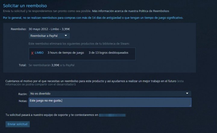 Imagen - Cómo devolver un juego que no te gusta en Steam