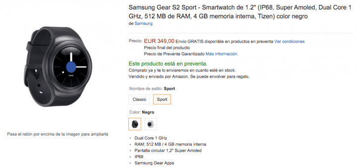 Imagen - Samsung Gear S2 disponible en Espa&ntilde;a desde 349 euros