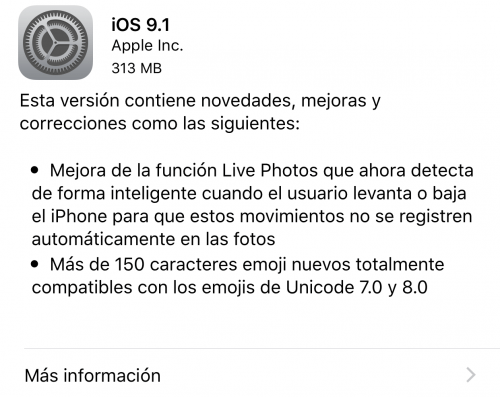 Imagen - Descarga iOS 9.1: nuevos emojis y Live Photos mejoradas