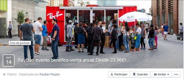 Imagen - Circula un evento en Facebook que ofrece falsas ofertas en Ray-Ban