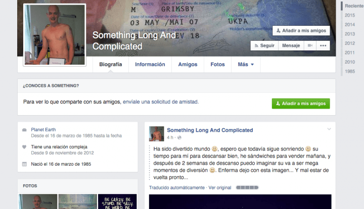 Imagen - Facebook bloquea el perfil de un usuario por llamarse Something Long and Complicated