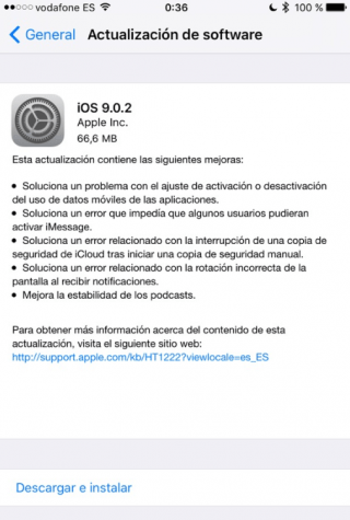 Imagen - iOS 9.0.2, una actualizaci&oacute;n con correciones y mejoras menores