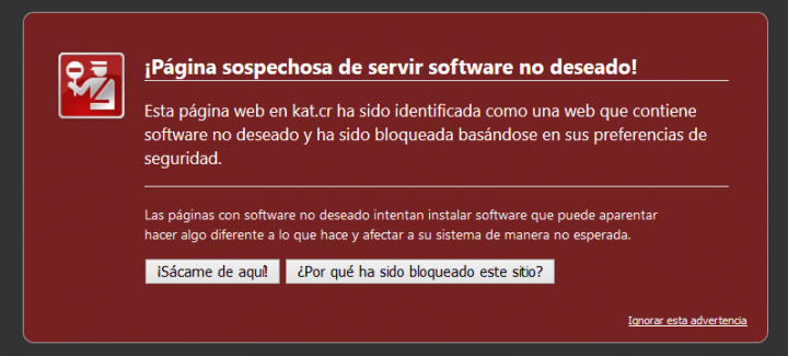 Imagen - Kickass Torrents, bloqueado por Chrome y Firefox