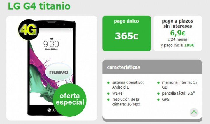 Imagen - LG G4 en oferta por 365 euros gracias a Amena