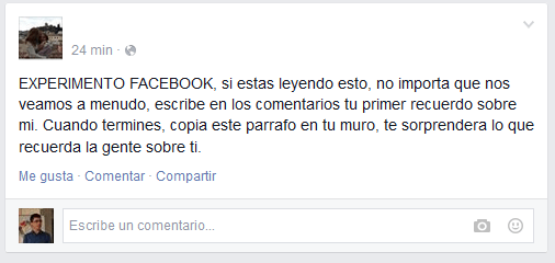 Imagen - "Tu primer recuerdo sobre mi", la &uacute;ltima moda en Facebook