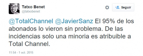 Imagen - TotalChannel asegura que los fallos son de las conexiones