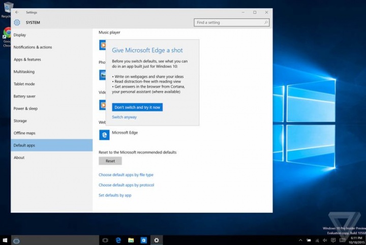 Imagen - Windows 10 podr&iacute;a dificultar m&aacute;s cambiar de navegador