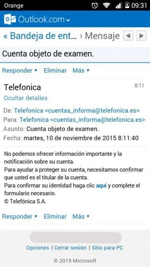 Imagen - Cuidado con los nuevos correos que suplantan a Movistar