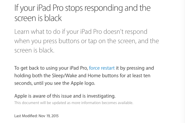 Imagen - Solución: iPad Pro congelado