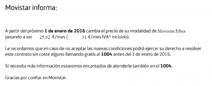 Imagen - Movistar subir&aacute; el precio a los clientes que no son de Fusi&oacute;n