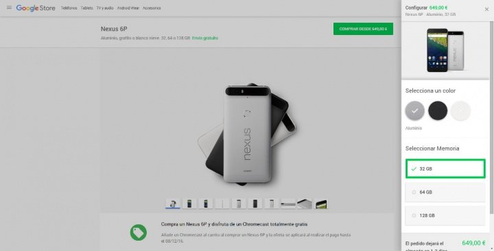 Imagen - Compra ya el Nexus 6P en Google Play Store desde Espa&ntilde;a