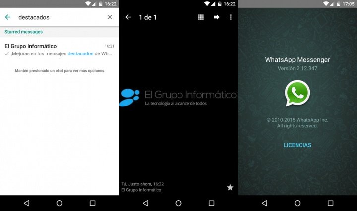 Imagen - WhatsApp 2.12.347 para Android mejora los mensajes destacados
