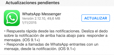 Imagen - Descarga ya WhatsApp 2.12.10 para iPhone con respuesta rápida desde la App Store