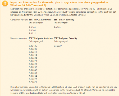 Imagen - La actualización de noviembre de Windows 10 elimina el antivirus de ESET
