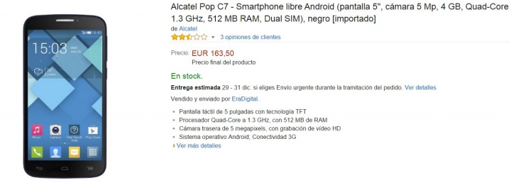 Imagen - 5 tiendas donde comprar el Alcatel OneTouch Pop C7