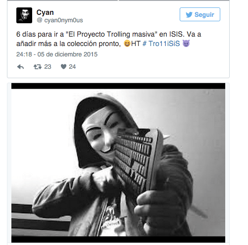 Imagen - Anonymous anuncia el Día del troleo contra el ISIS