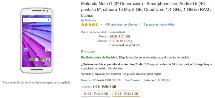 Imagen - Dónde comprar el Motorola Moto G 2015 más barato