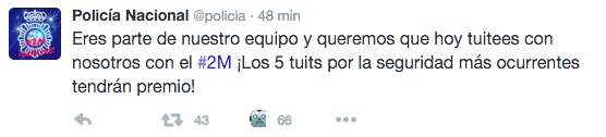 Imagen - La Policía Nacional sortea 5 premios para celebrar los #2M de seguidores en Twitter