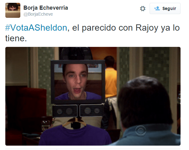 Imagen - Sheldon Cooper, el presidente que quieren los espa&ntilde;oles #VotaASheldon