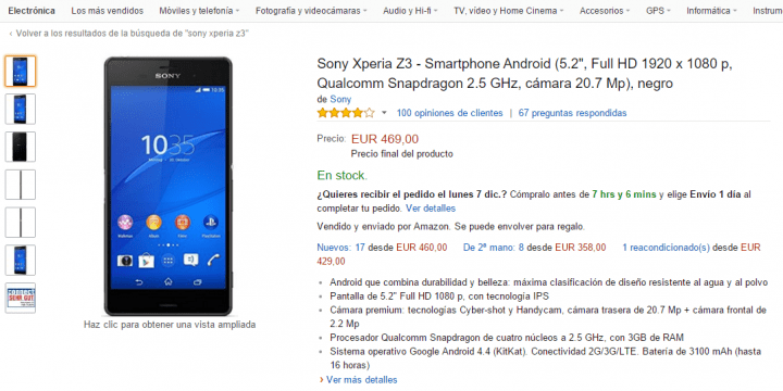 Imagen - 5 tiendas donde comprar el Sony Xperia Z3