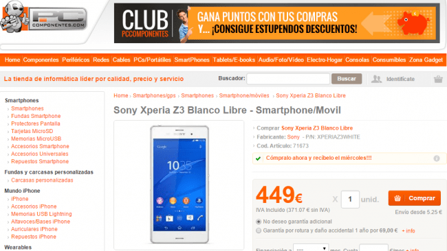 Imagen - 5 tiendas donde comprar el Sony Xperia Z3