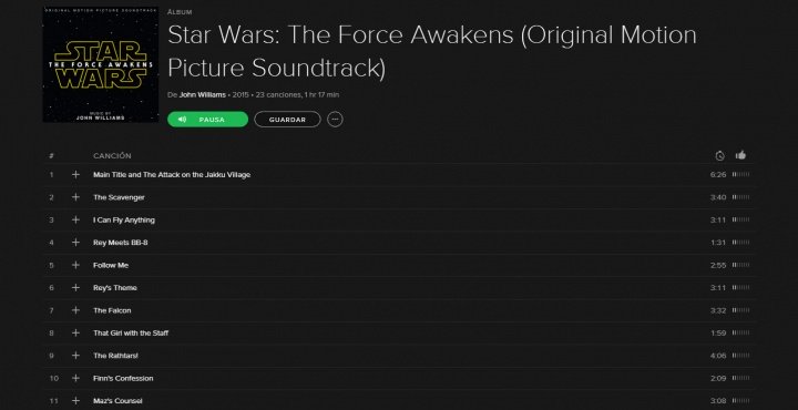 Imagen - Escucha gratis la BSO de Star Wars: El Despertar de la Fuerza en Spotify