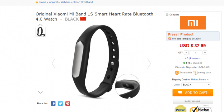 Imagen - 5 webs donde comprar la Xiaomi Mi Band 1S