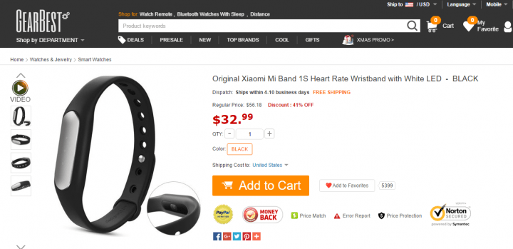 Imagen - 5 webs donde comprar la Xiaomi Mi Band 1S