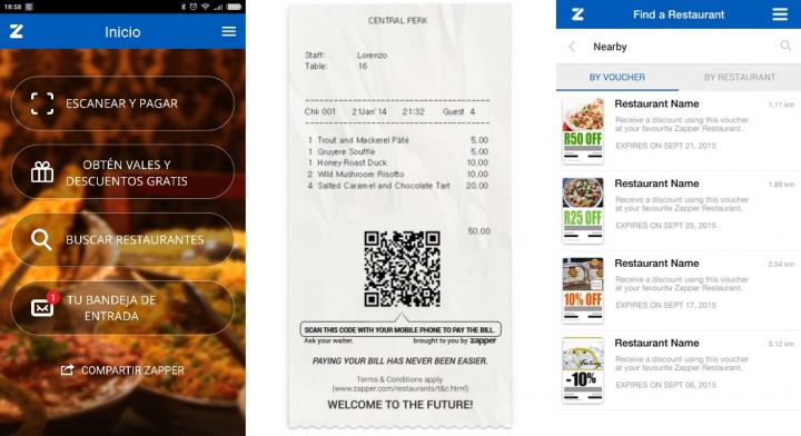 Imagen - Zapper, la app para pagar la cuenta en restaurantes