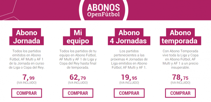 Imagen - OpenF&uacute;tbol, visualiza online partidos de la Liga y Copa