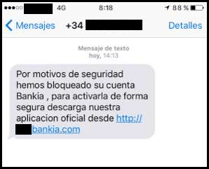 Imagen - Un SMS intenta robarte tu cuenta de Bankia