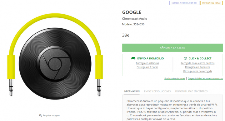 Imagen - Dónde comprar el Chromecast Audio