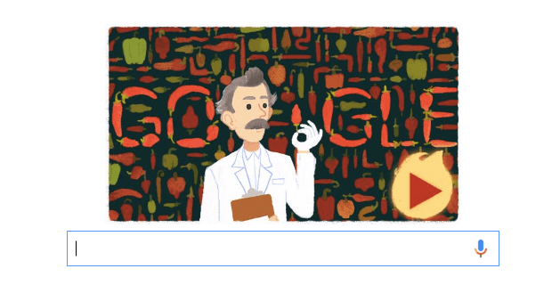 Imagen - Comprueba la escala de pimientos picantes con el Doodle de Wilbur Scoville