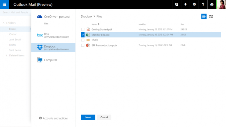 Imagen - Office ya permite conectarse con Dropbox y Box