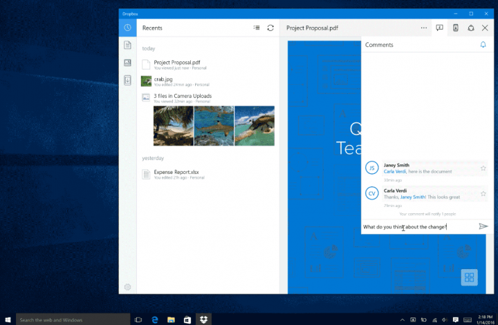 Imagen - Descarga la app universal de Dropbox para Windows 10
