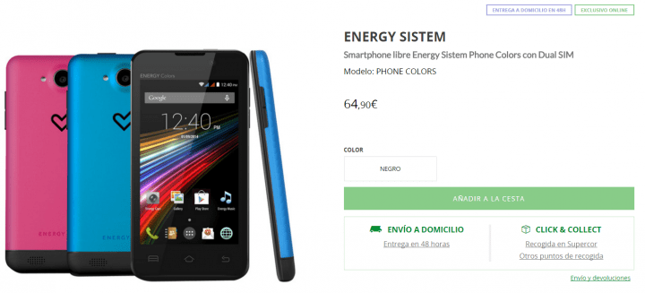 Imagen - D&oacute;nde comprar el Energy Sistem Phone Colors m&aacute;s barato