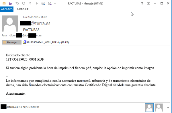 Imagen - Cuidado con este fraudulento correo que adjunta una factura